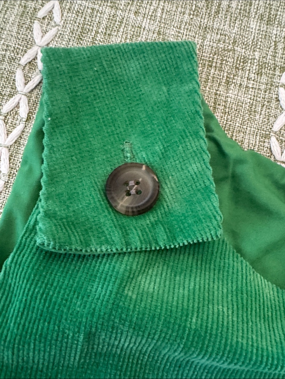 The Beaufort Bonnet Company Emerald Green Corduroy Pinafore Dress - Picture 5 of 5